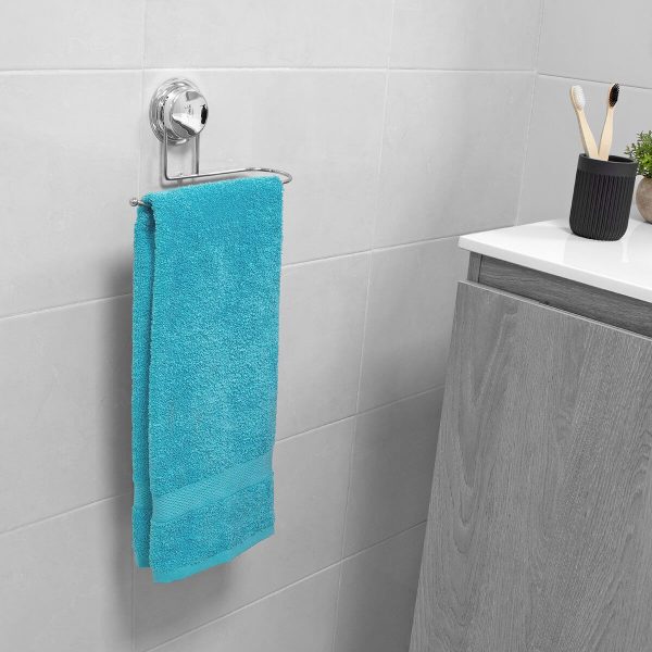 ambiente toallero ventosa 25cm practik cromado
