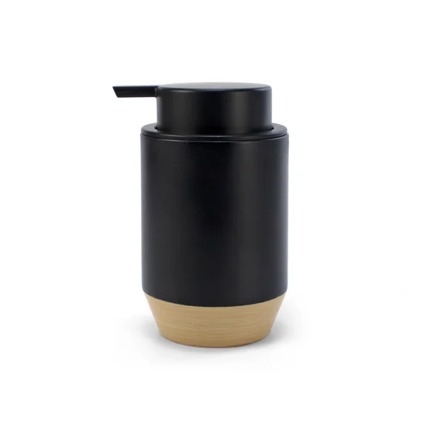dispensador de jabón negro estilo industrial