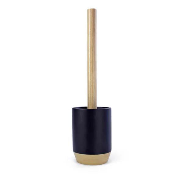 escobilla para wc negro mate y madera