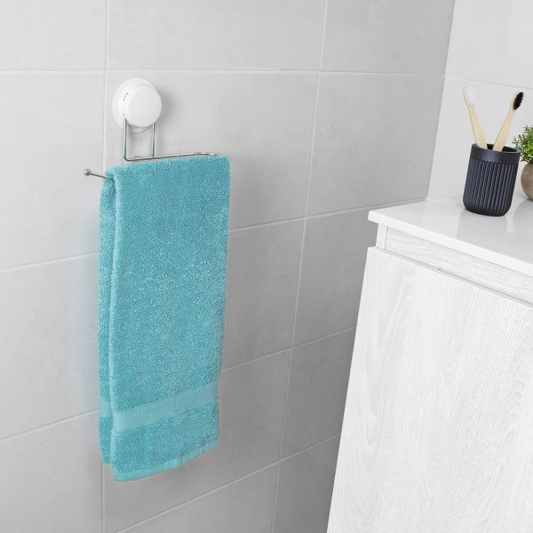 ambiente toallero 25cm con ventosa blanco