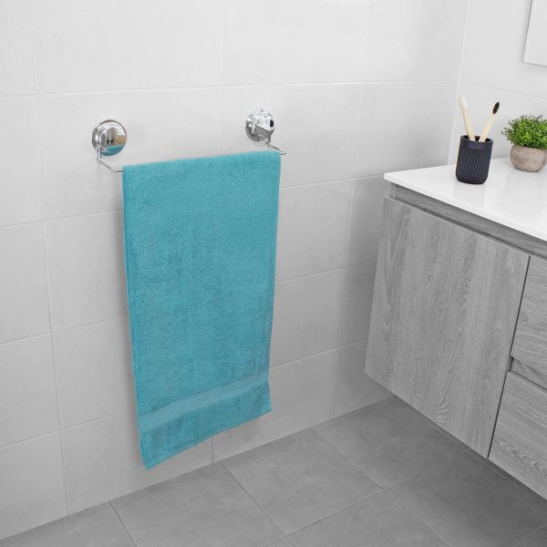 ambiente toallero ventosa baño 40cm cromo