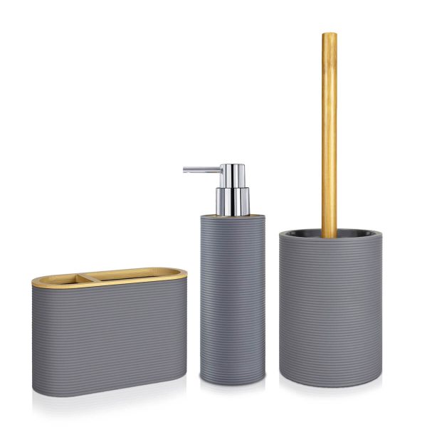 pack accesorios baño laos gris