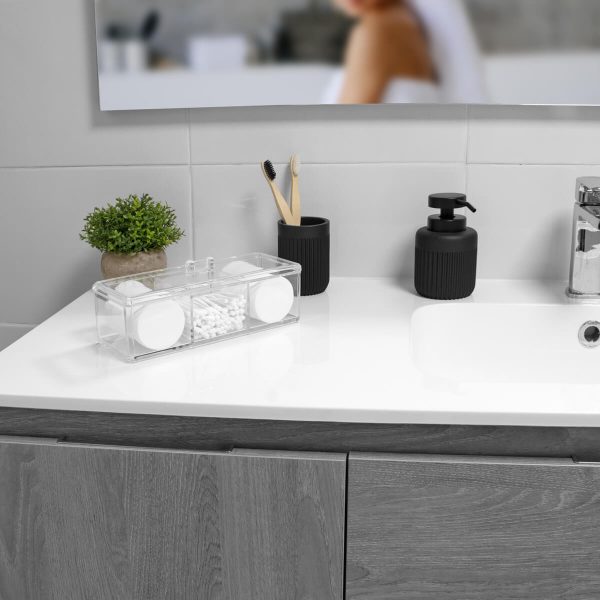 ambiente organizador cosméticos transparente y tapa