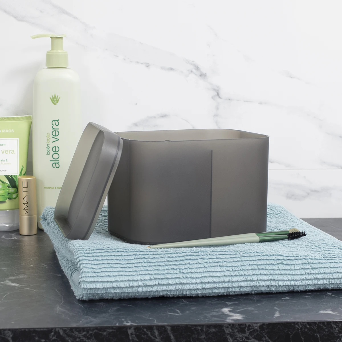 Organizador plástico apilable Korea gris - Imagen 7