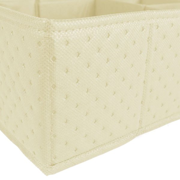 detalle organizador tela cajón beige