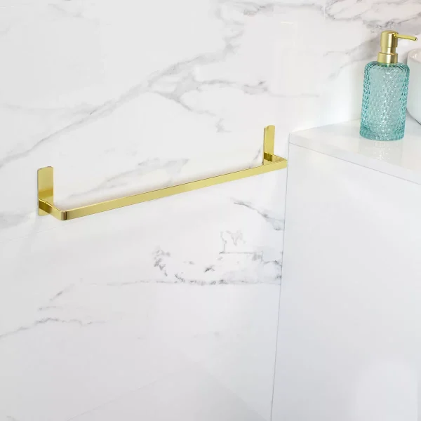 ambiente detalle toallero adhesivo oro de 40cm
