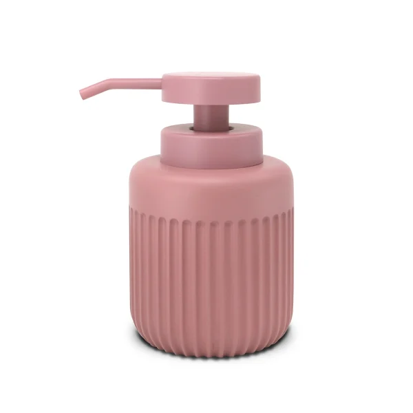 dispensador jabón para baño rosa mate