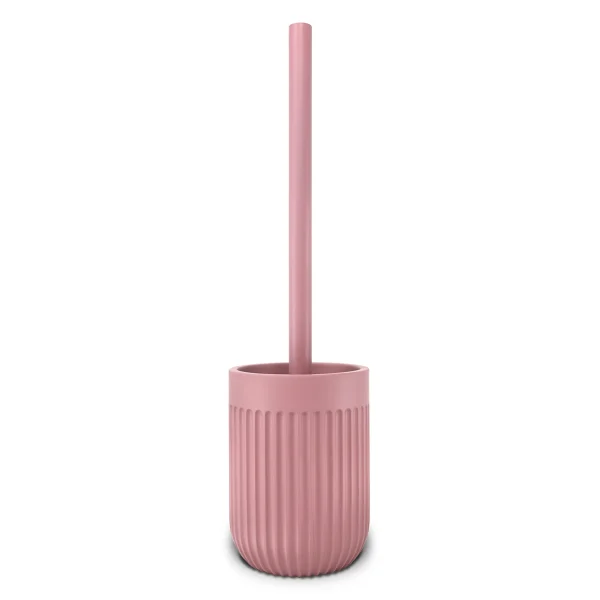 escobilla para baño rosa mate