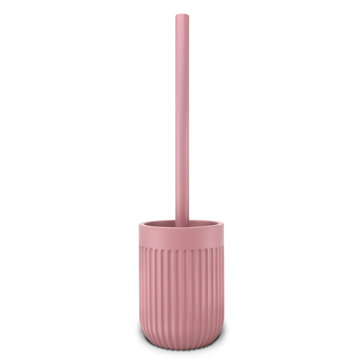 escobilla para baño rosa mate
