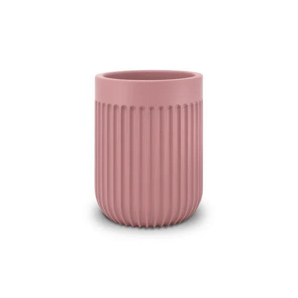 vaso para cepillo de dientes rosa mate