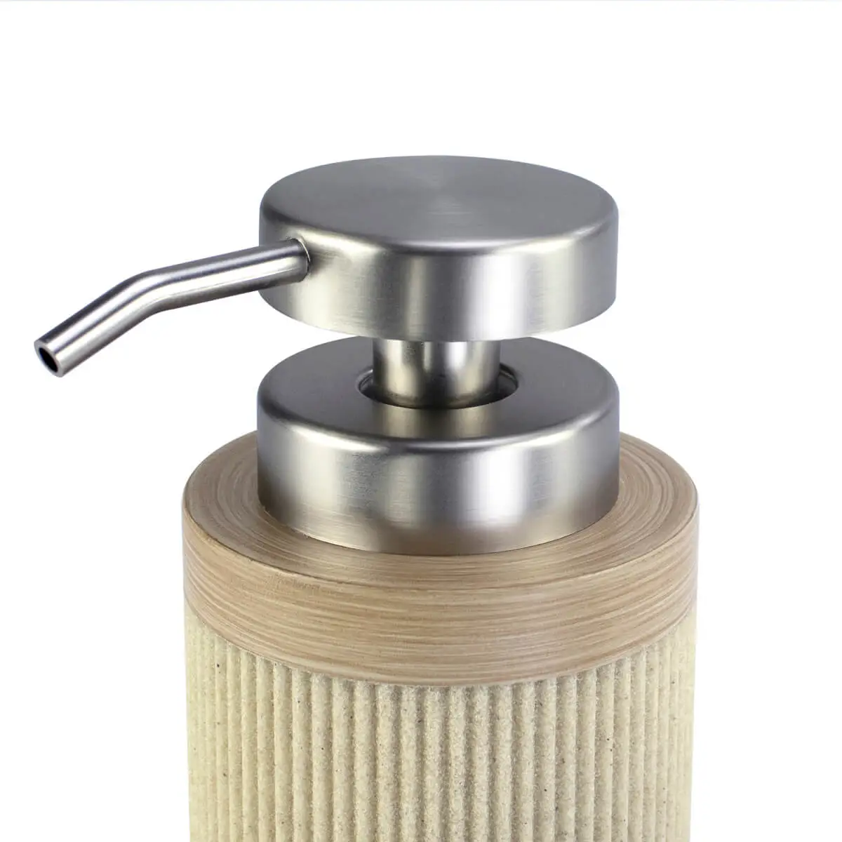 dispensador jabón baño beige desert detalle