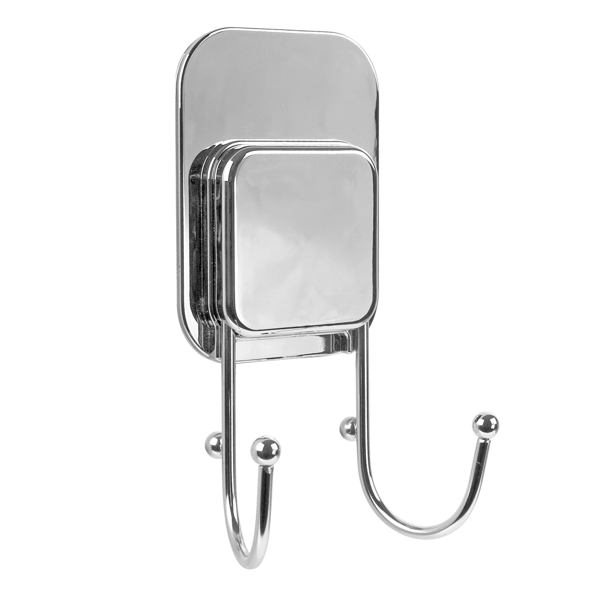 percha adhesiva doble acero inoxidable