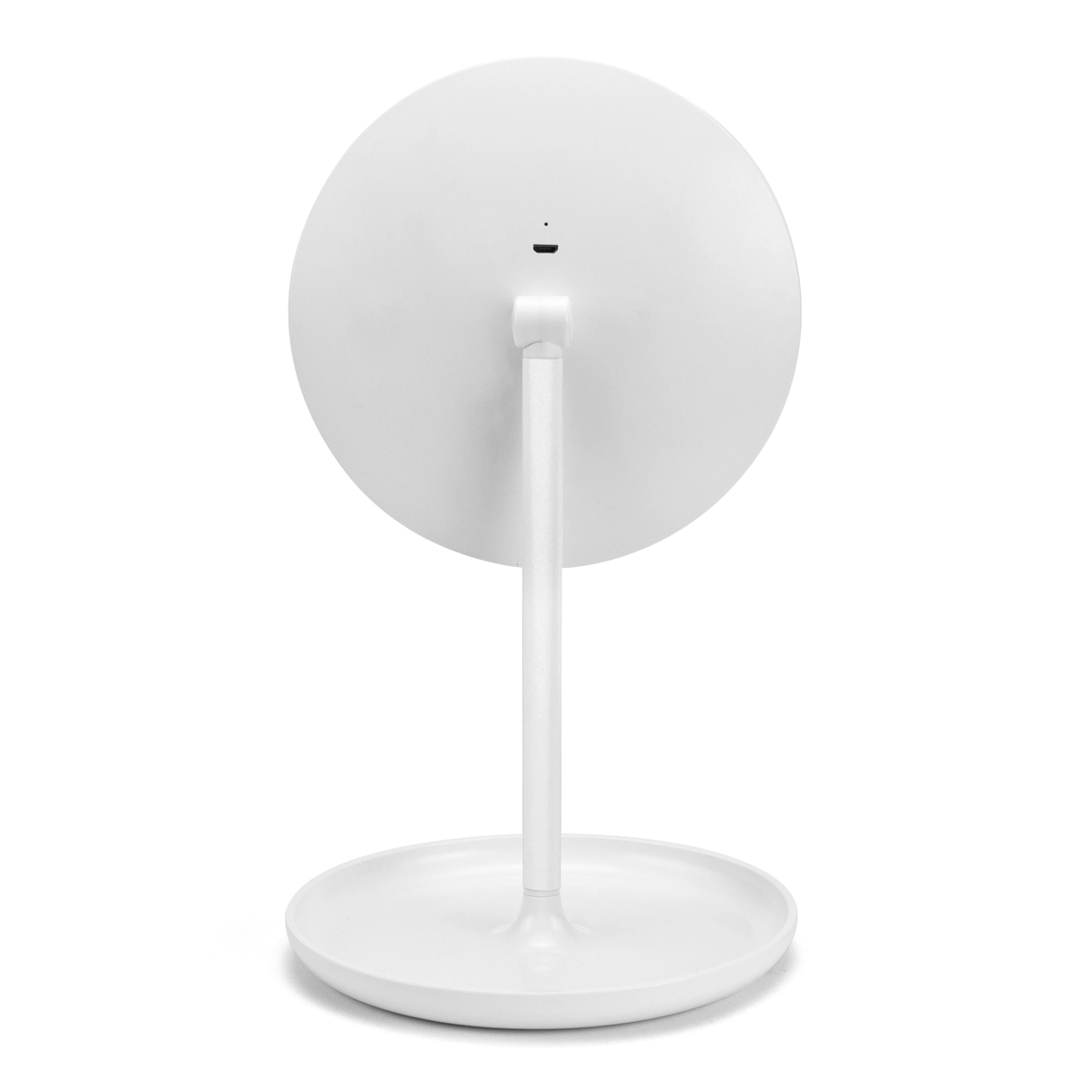 Espejo aumento 7x blanco con luz LED bandeja batería trasera