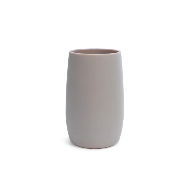 vaso portacepillos para baño beige