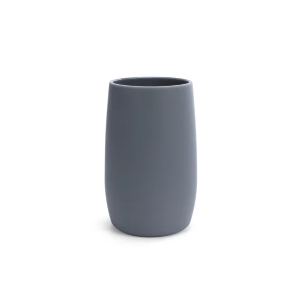 vaso portacepillos para baño gris