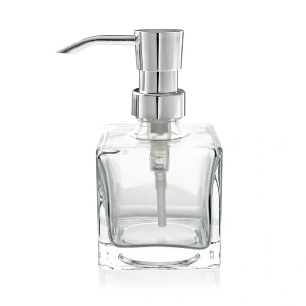 dispensador jabón cuadrado de cristal