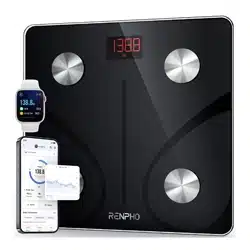Báscula inteligente Renpho con bioimpedancia y conexión Bluetooth a app móvil